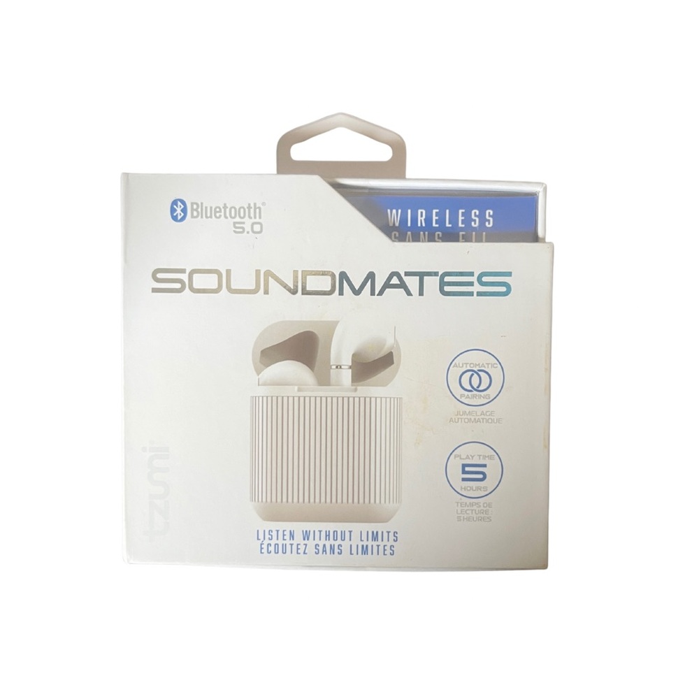 Tzumi SoundMates White Wireless Earbud Headphones